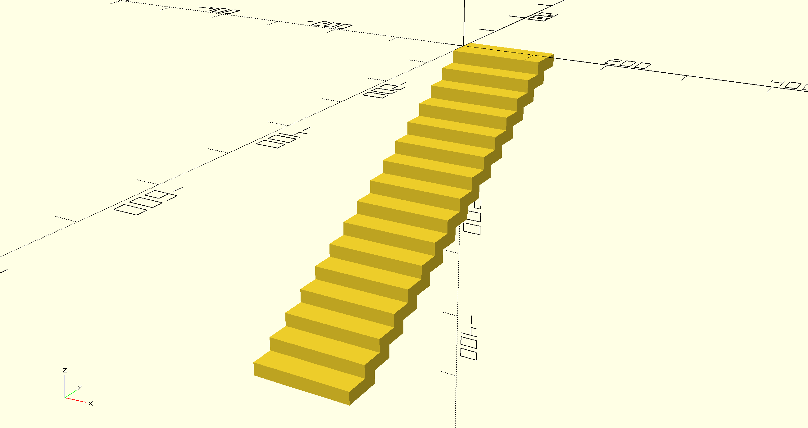 OpenSCAD Stairs